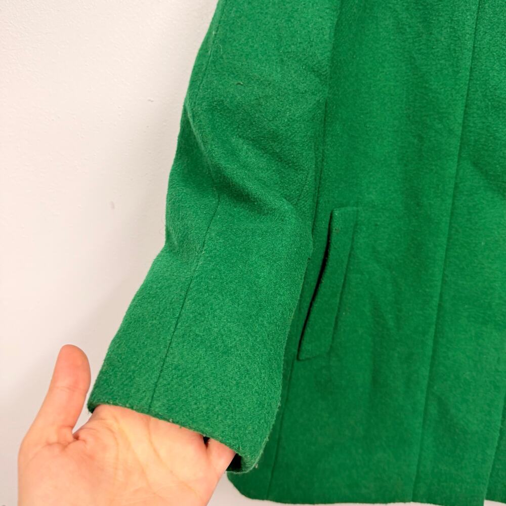 J. Crew New City Coat in Alpine Meadow Green Women's Size 2 EUC Wool Coat - Picture 8 of 11